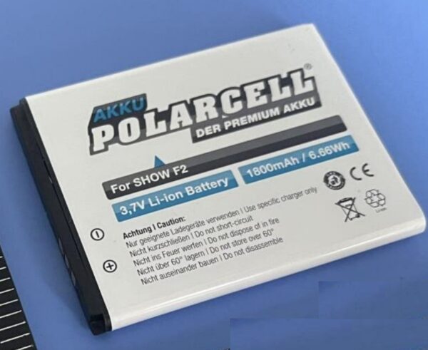 חדש!! סוללה עוצמתית גרמנית PolarCell לפלאפון שואו SHOW F2 משלוח חינם